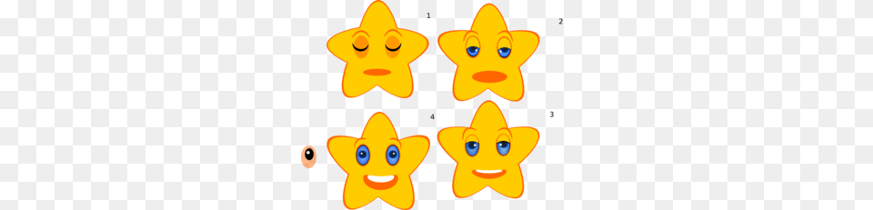 Yellow Stars Emotions Clip Art, Toy Free Png