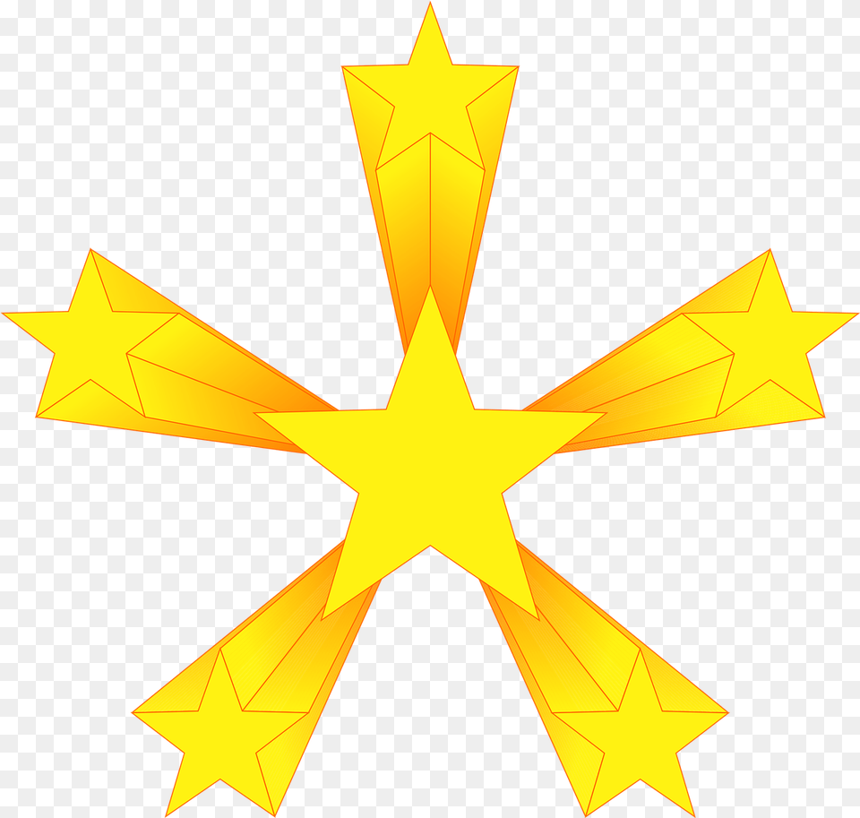 Yellow Stars Kuning Bintang, Star Symbol, Symbol, Cross Png