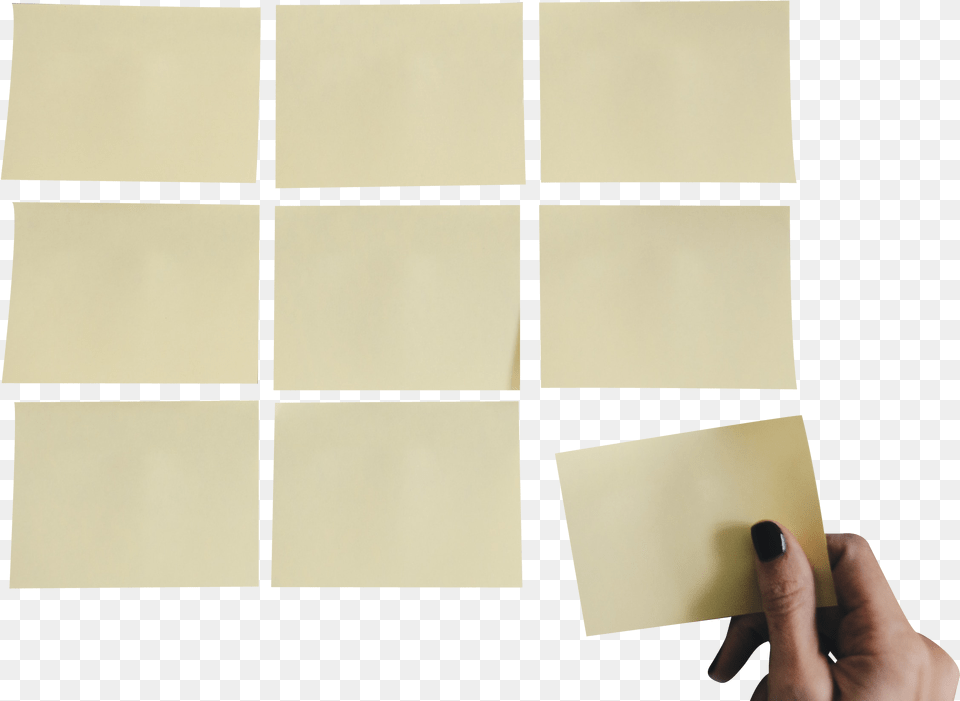 Yellow Sticky Notes Square Background Sticky Note, Body Part, Finger, Hand, Person Free Png Download