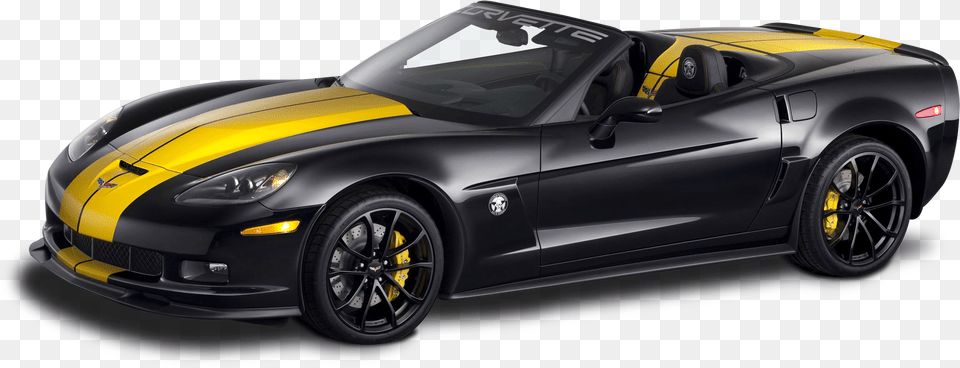 Yellow Stripe On Black Car, Alloy Wheel, Vehicle, Transportation, Tire Free Png