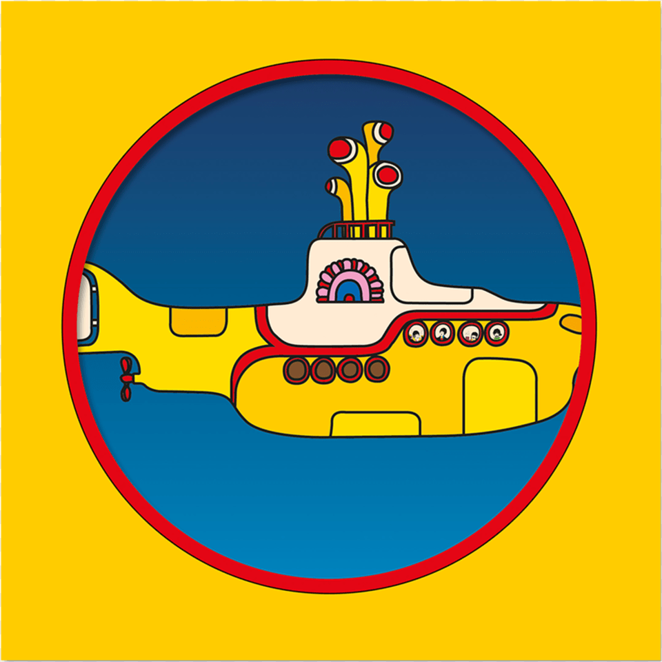 Yellow Submarine Picture Disc, Transportation, Vehicle Png Image