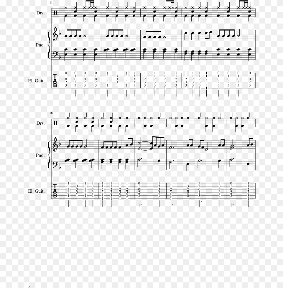 Yellow Submarine Sheet Music 2 Of 4 Pages Sheet Music, Cutlery, Fork, Text, Electronics Free Png Download