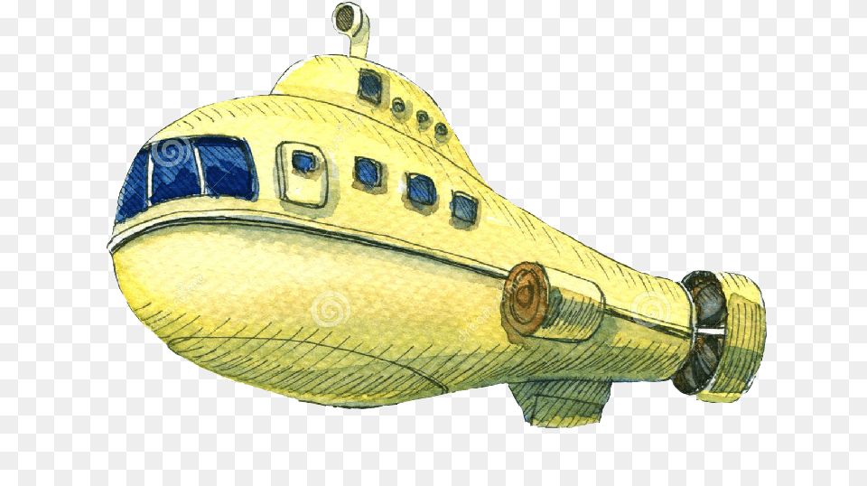 Yellow Submarine Yellow Submarine Watercolor, Aircraft, Transportation, Vehicle, Airplane Png Image