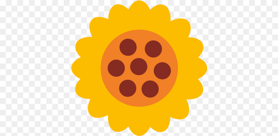 Yellow Sunflower Icon Dot, Flower, Plant, Nature, Outdoors Free Transparent Png