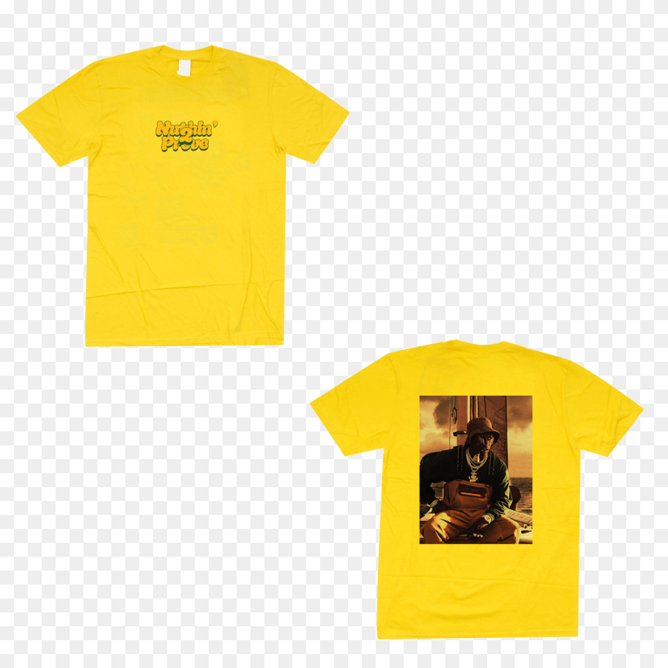 Yellow T Shirt Digital Lil Yachty Store, Clothing, T-shirt, Adult, Male Png Image