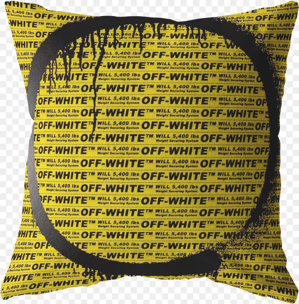 Yellow Tape Pillow Cushion, Home Decor Png Image