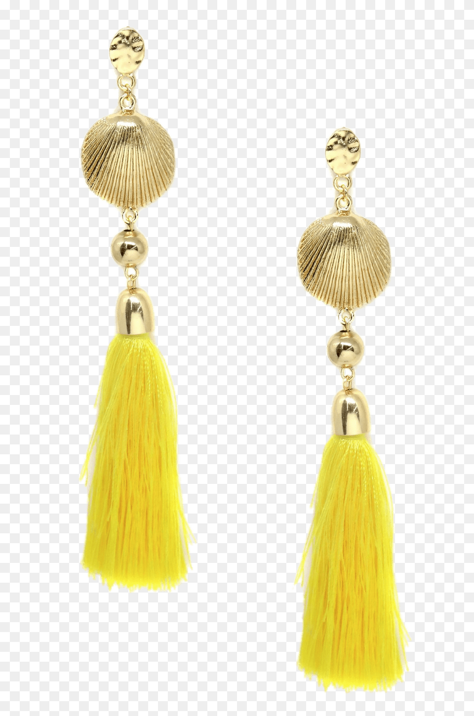 Yellow Tassel Earrings, Accessories, Earring, Jewelry, Person Free Transparent Png
