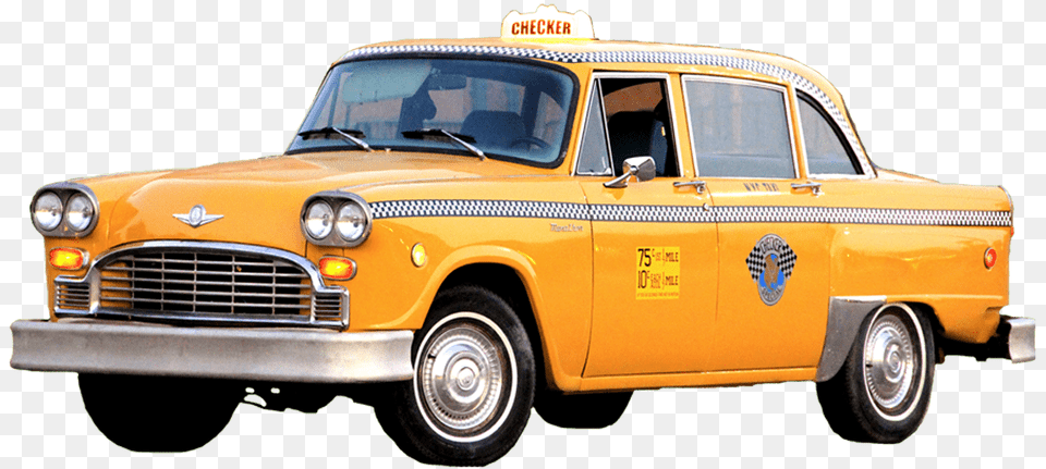 Yellow Taxi, Car, Transportation, Vehicle, Machine Png Image