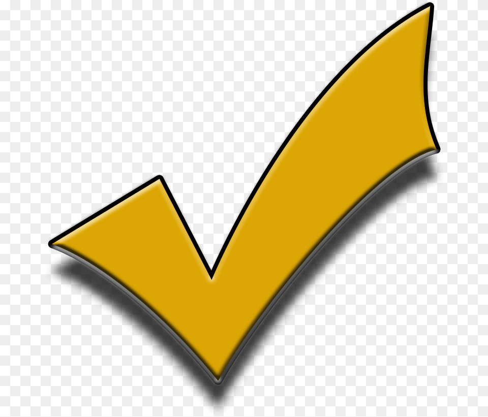 Yellow Tick Vector Clip Art Symbol Background Tick, Logo Free Transparent Png