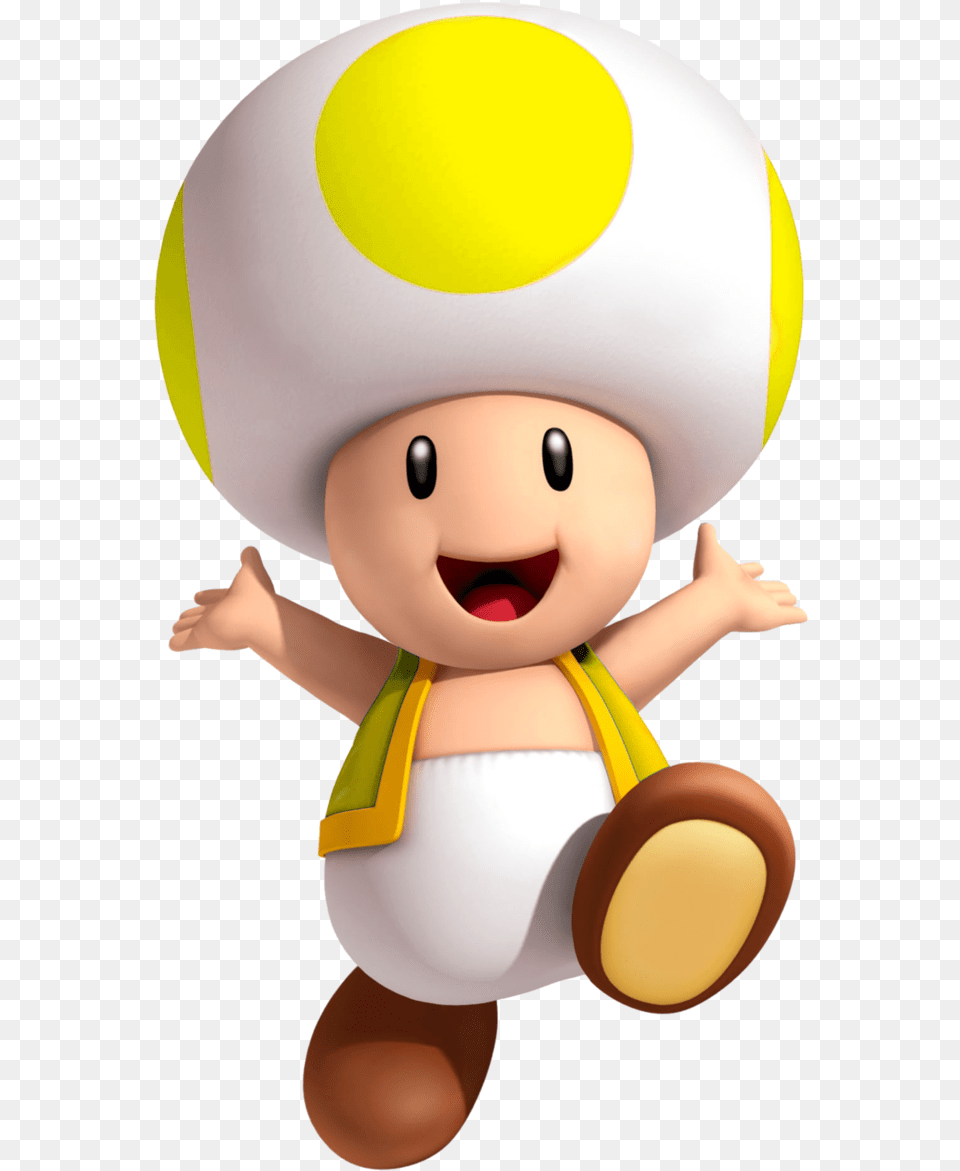 Yellow Toad Super Mario, Toy, Doll Free Png