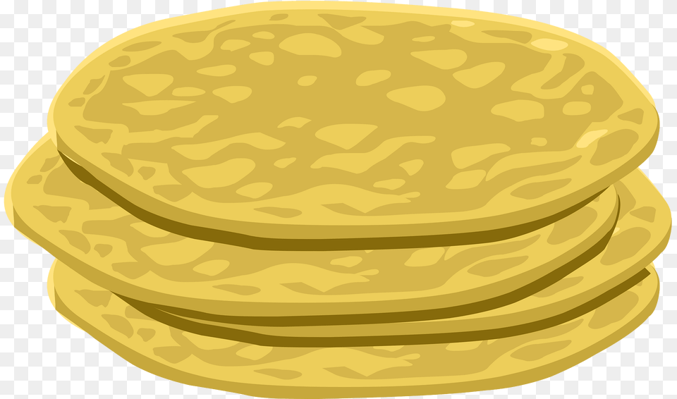 Yellow Tortilla Clipart, Bread, Food, Pancake Png Image