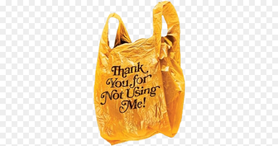 Yellow Trash Recycle Gold Black Yellowaesthetic Aes Thank You For Not Using Me, Bag, Plastic, Plastic Bag, Blouse Free Transparent Png