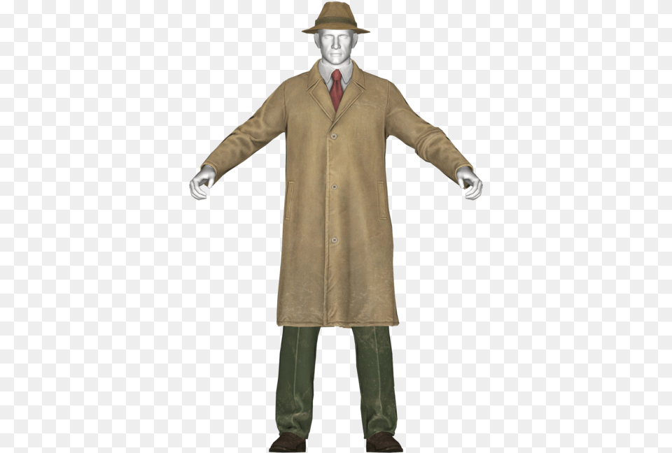 Yellow Trench Coat New Vegas, Clothing, Overcoat, Adult, Person Free Transparent Png