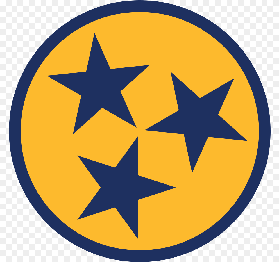 Yellow Tri Tennessee Tri Star, Star Symbol, Symbol Free Transparent Png