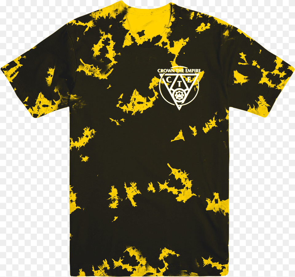 Yellow Triangle Dyed Tee Active Shirt, Clothing, T-shirt, Military, Military Uniform Png Image