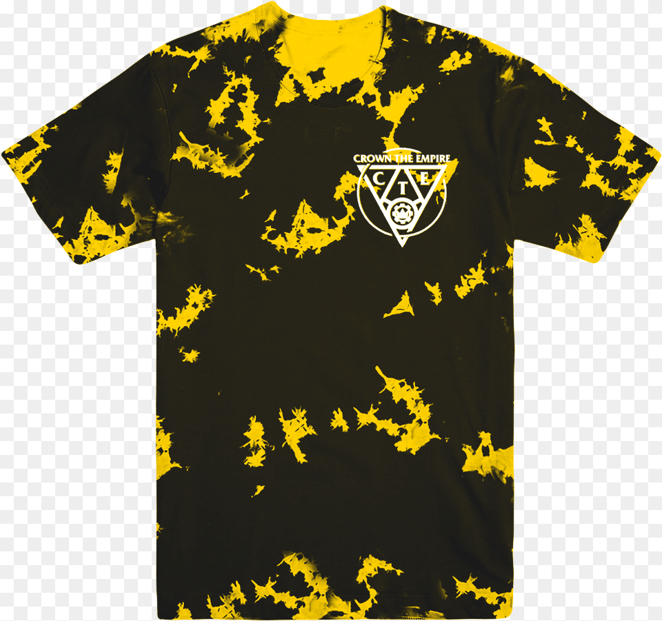 Yellow Triangle Dyed Tee Crown The Empire, Clothing, T-shirt, Military, Military Uniform Png Image