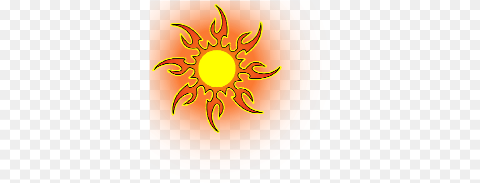 Yellow Tribal Sun Tattoo Design Design, Nature, Outdoors, Sky, Plate Png Image