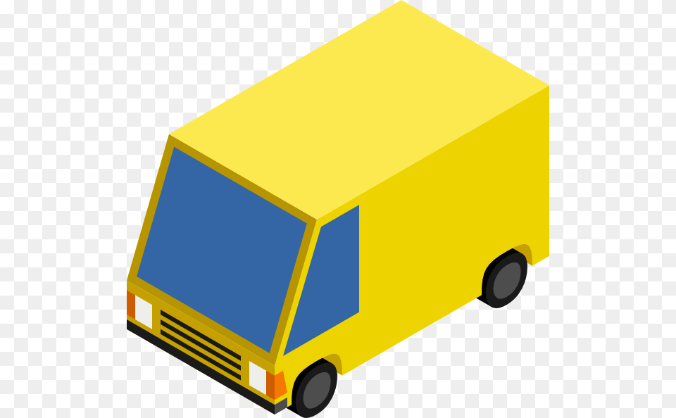 Yellow Truck Clipart, Moving Van, Transportation, Van, Vehicle Free Png Download
