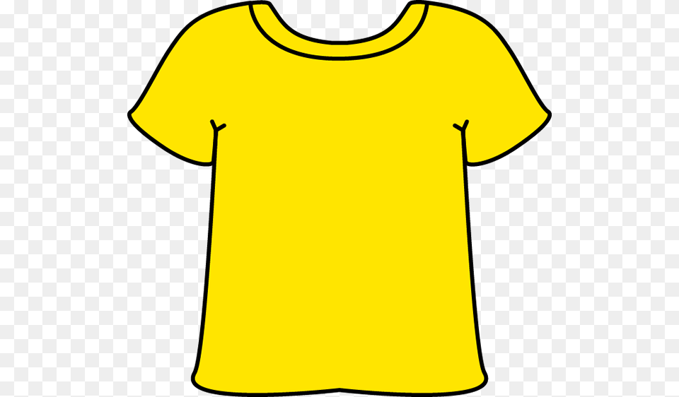 Yellow Tshirt Shirt To Color Clipart, Clothing, T-shirt Png Image