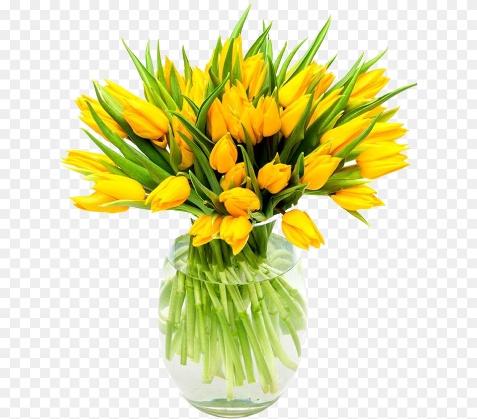 Yellow Tulips Background Flowers Yellow, Flower, Flower Arrangement, Flower Bouquet, Plant Free Png Download