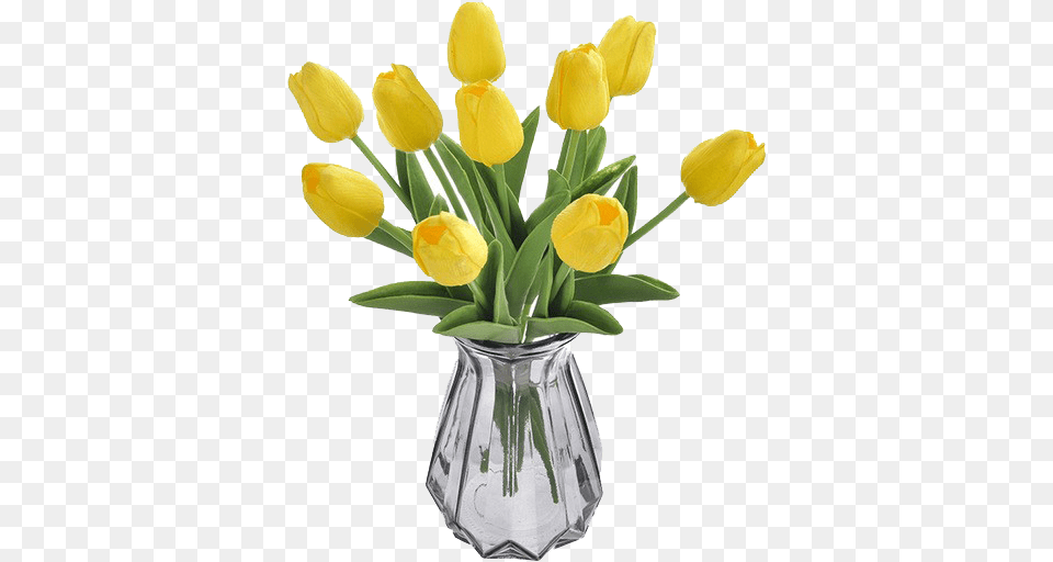 Yellow Tulips Pic, Flower, Jar, Plant, Pottery Free Png