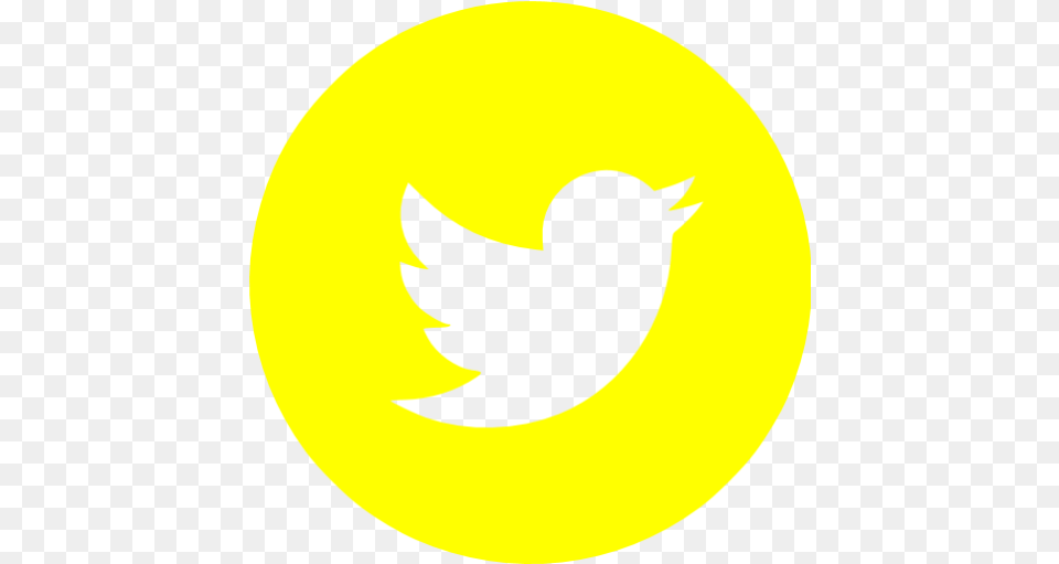 Yellow Twitter 4 Icon Yellow Social Icons Background Twitter Icon, Logo, Symbol, Astronomy, Moon Png Image