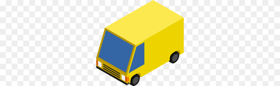 Yellow Van Clip Art, Moving Van, Transportation, Vehicle, Bus Png Image