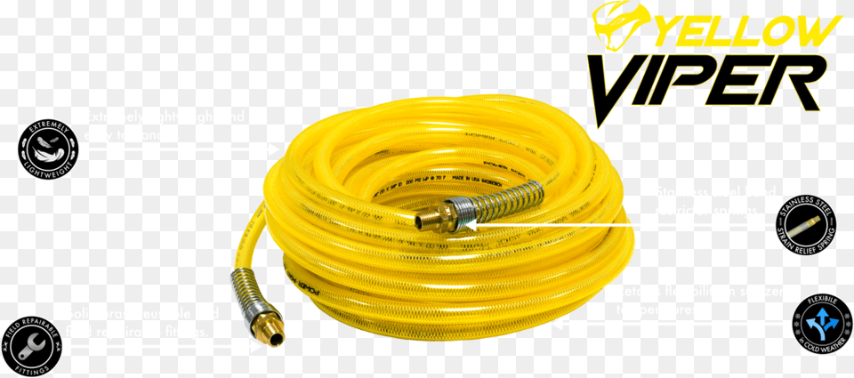 Yellow Viper Polyurethane Air Hose Petrohawk Energy, Machine, Screw Free Transparent Png