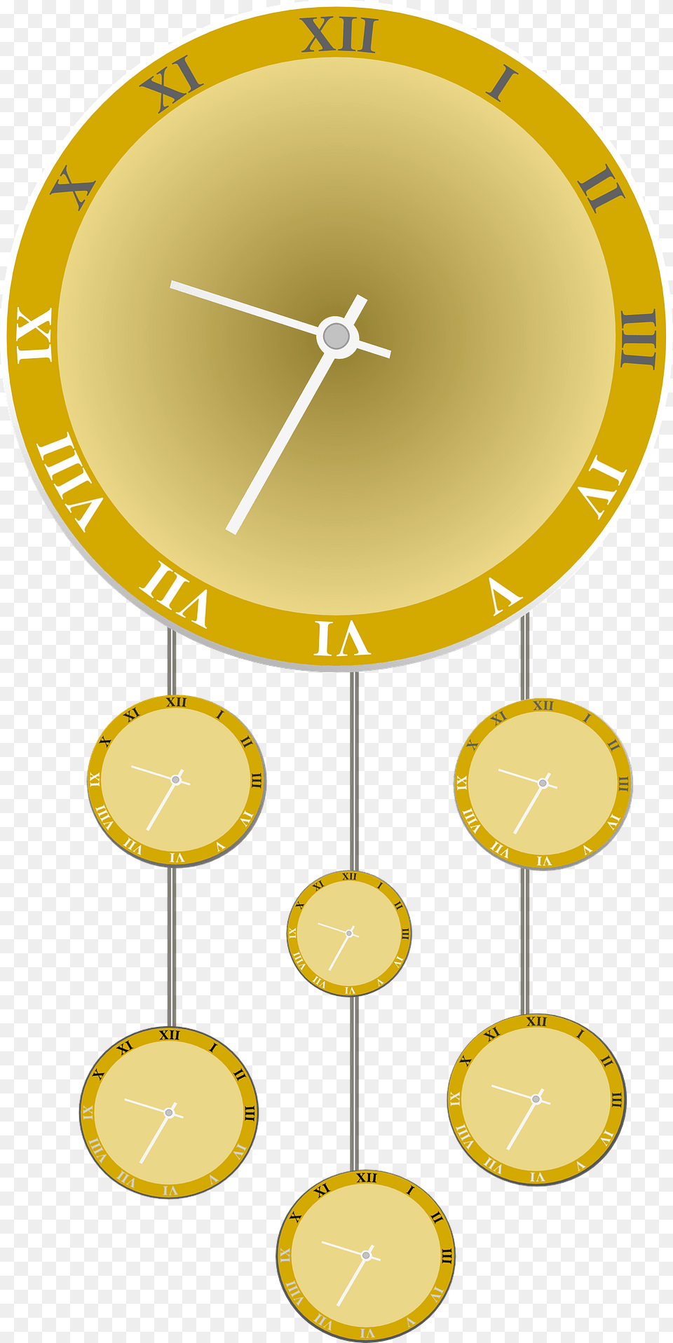 Yellow Wall Clock Clipart, Analog Clock Png Image