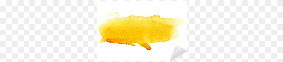 Yellow Watercolor Brush Stroke, Stain Free Png