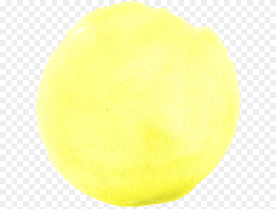 Yellow Watercolor Circle, Tennis Ball, Ball, Home Decor, Tennis Png Image