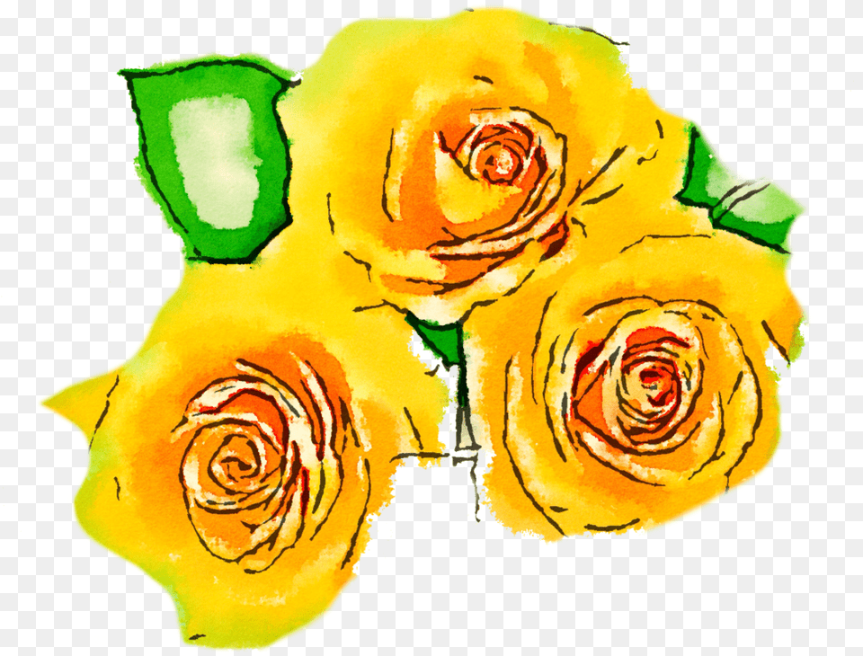 Yellow Watercolor Flowers Flower Yellow Watercolor, Rose, Plant, Flower Arrangement, Flower Bouquet Free Png