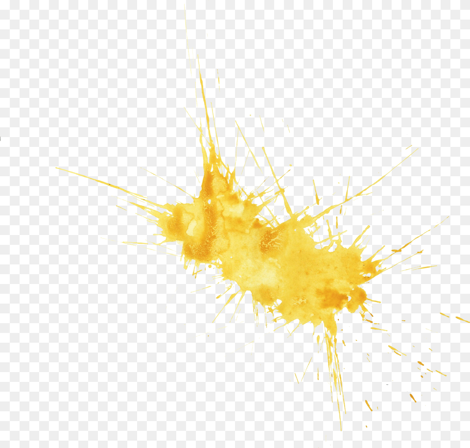 Yellow Watercolor Splatter Onlygfxcom Watercolour Splash Yellow, Flare, Light, Plant, Pollen Png