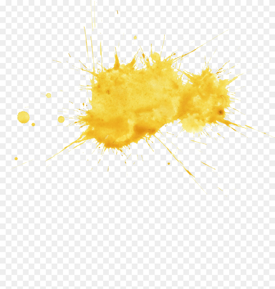 Yellow Watercolor Splatter Transparent Onlygfxcom, Flare, Light, Plant, Pollen Free Png Download