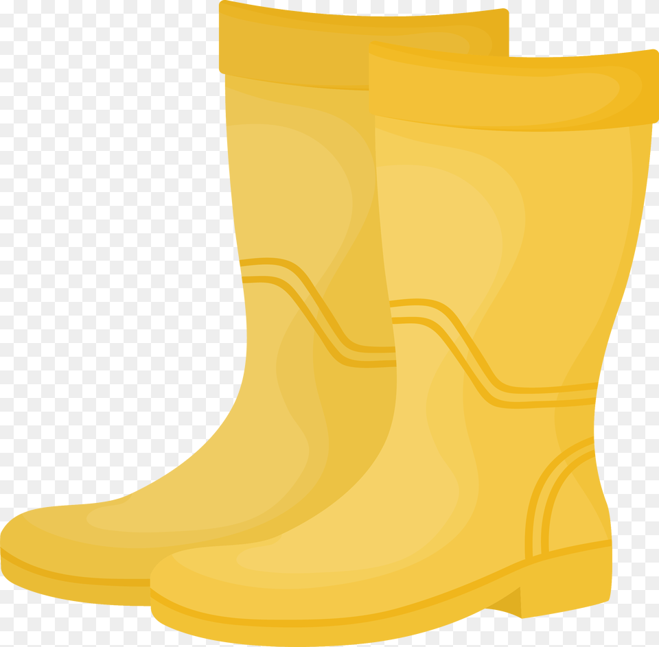 Yellow Wellington Boot Bottes De Pluie, Clothing, Footwear Png Image