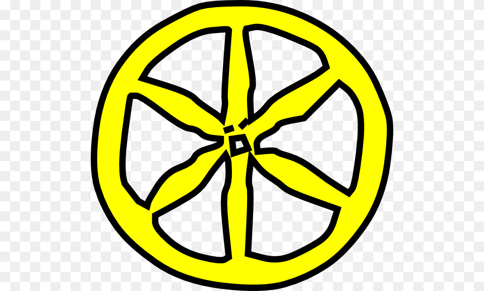 Yellow Wheel Clip Art, Alloy Wheel, Vehicle, Transportation, Tire Png Image