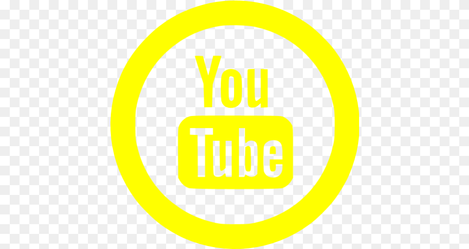 Yellow Youtube 5 Icon Free Yellow Site Logo Icons Youtube Logo Yellow Color, Sign, Symbol, Disk Png Image