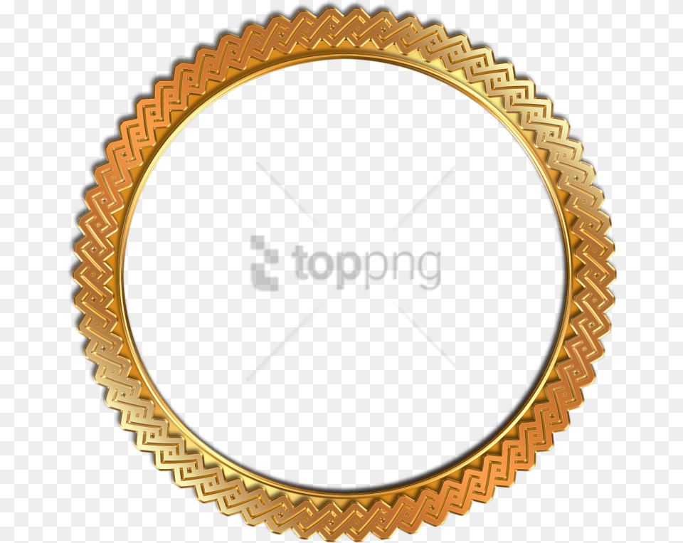 Yellowcircleclip Cap Golden Round Frame, Gold, Oval, Photography Free Png Download