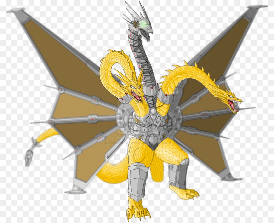 Yellowdragonfictional Designgraphics Mecha King Ghidorah No Background, Dragon, Toy Png