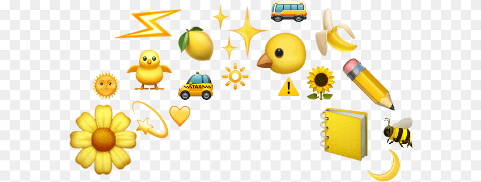 Yellowemojicrown Freetoedit Yellow Emoji Crown, Car, Transportation, Vehicle, Animal Png Image