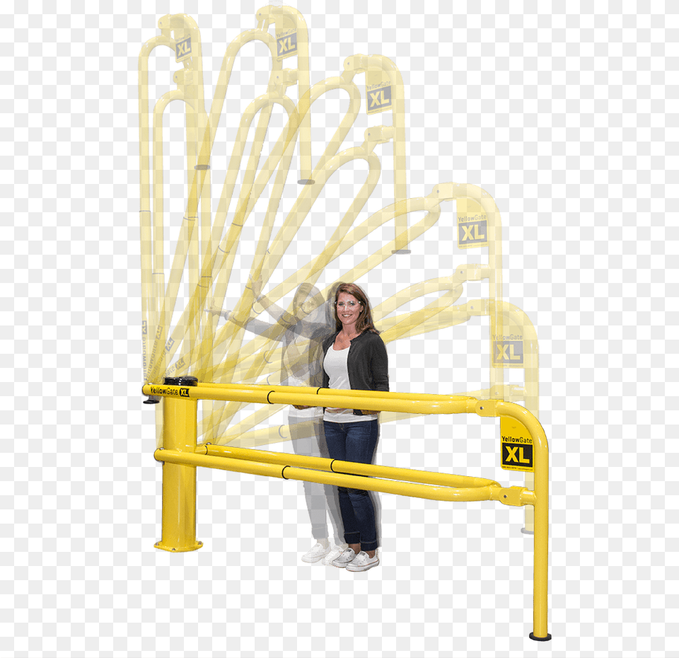 Yellowgate Loading Dock Safety Gate Plywood, Adult, Female, Person, Woman Free Png
