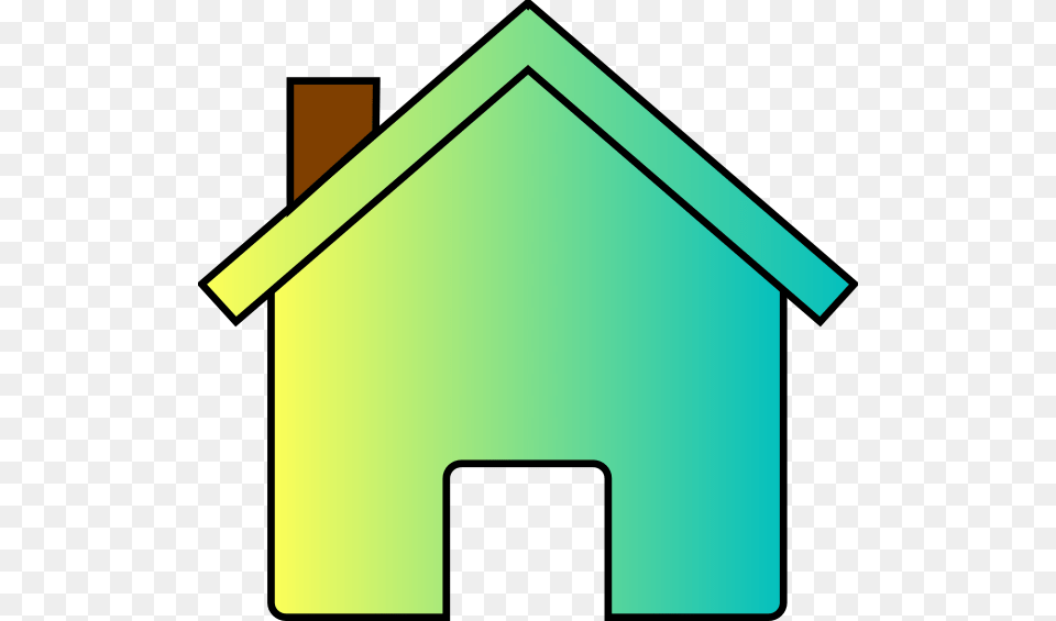 Yellowlue Fade House Clip Art, Dog House Png Image