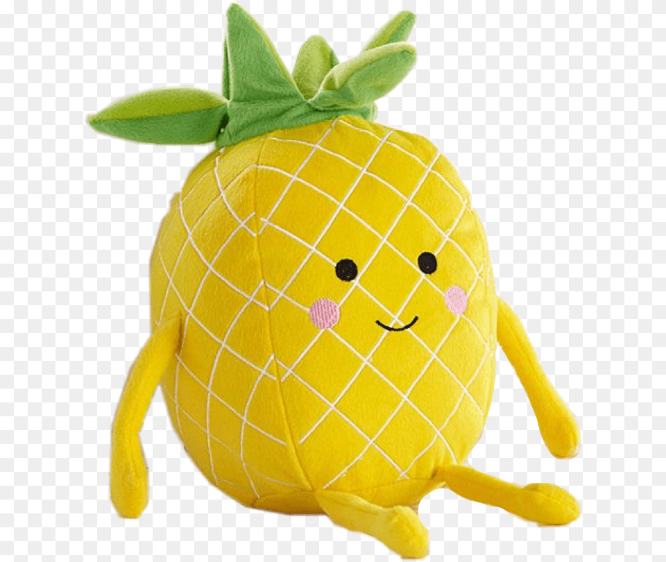 Yellowstickers Yellow Pineapple Pillow Emoji Freetoedit Stuffed Toy, Plush, Food, Fruit, Plant Free Transparent Png