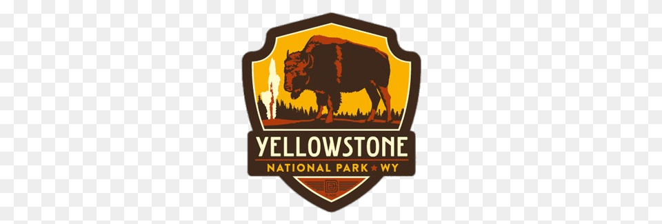 Yellowstone National Park Emblem, Animal, Buffalo, Mammal, Wildlife Png