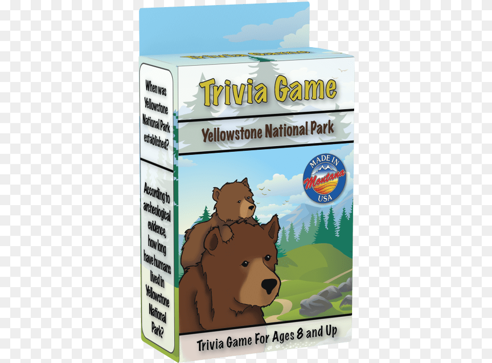 Yellowstone National Park Trivia Card Game, Animal, Bear, Mammal, Wildlife Png Image