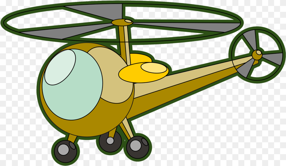 Yellowvehiclepropeller Cartoon Helicopter, Aircraft, Transportation, Vehicle, Car Free Png Download