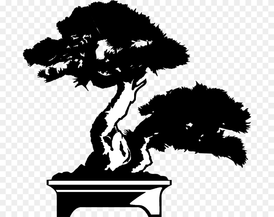 Yelm Bonsai Nursery Bonsai Tree Black, Stencil, Light, Fire, Flame Free Png