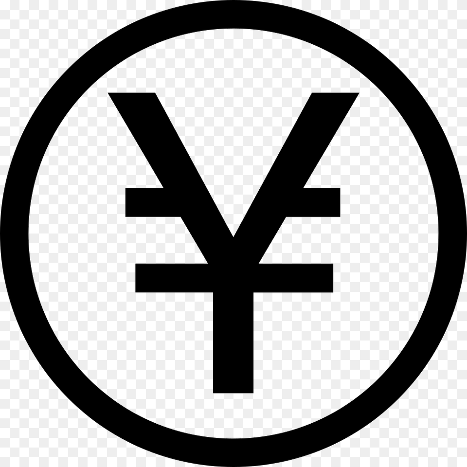 Yen Coin Compas Icon, Sign, Symbol Png