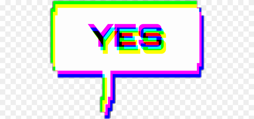 Yes Glitch Original New Overlay Static Popart Original, Logo, Light, Purple, Dynamite Free Transparent Png