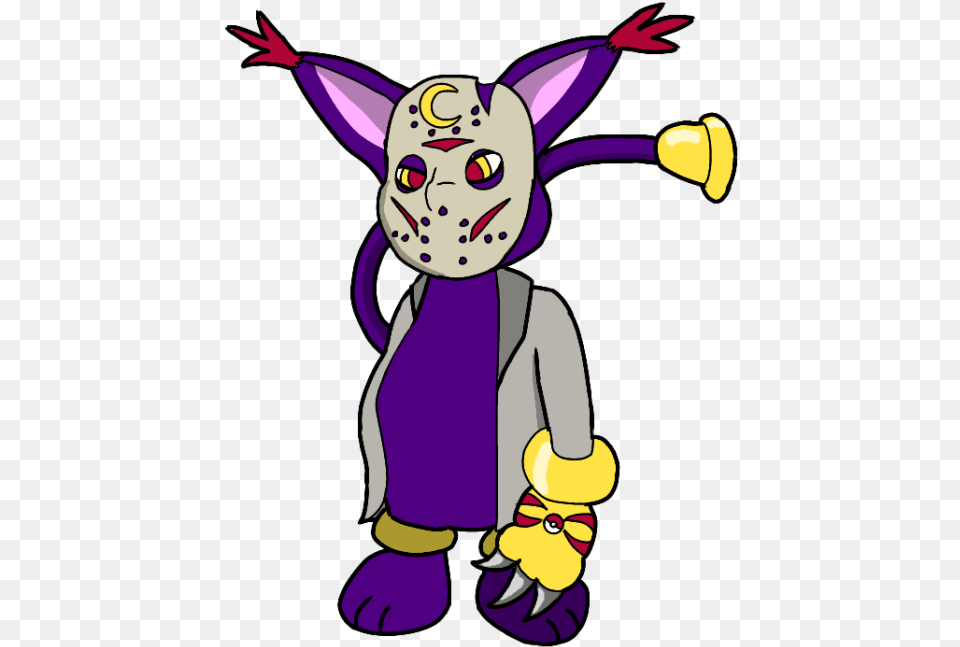 Yes It Is A Fusion Of Bellboyant Tailmon And Jason, Cartoon, Purple, Baby, Person Png Image